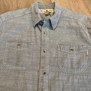 Woolrich Vintage Men's Short Sleeve Button Up‎ Shirt Large Sage Green Preowned
